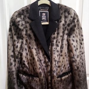 Faux Fur Leopard Print Jacket